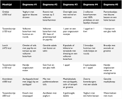 gezond voedingsschema vrouw